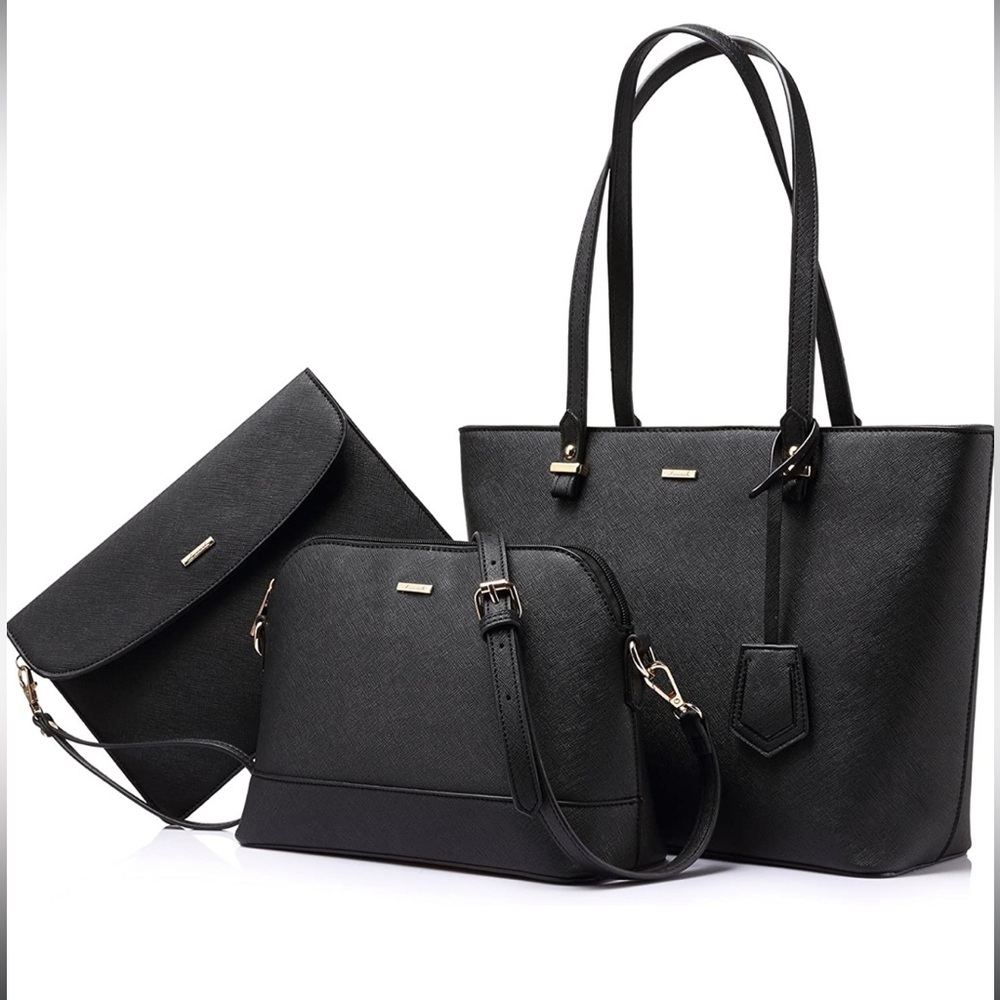 Love Vook DesignerTote Bags 🩶💚 Satchel Bags Purse Set 3pcs